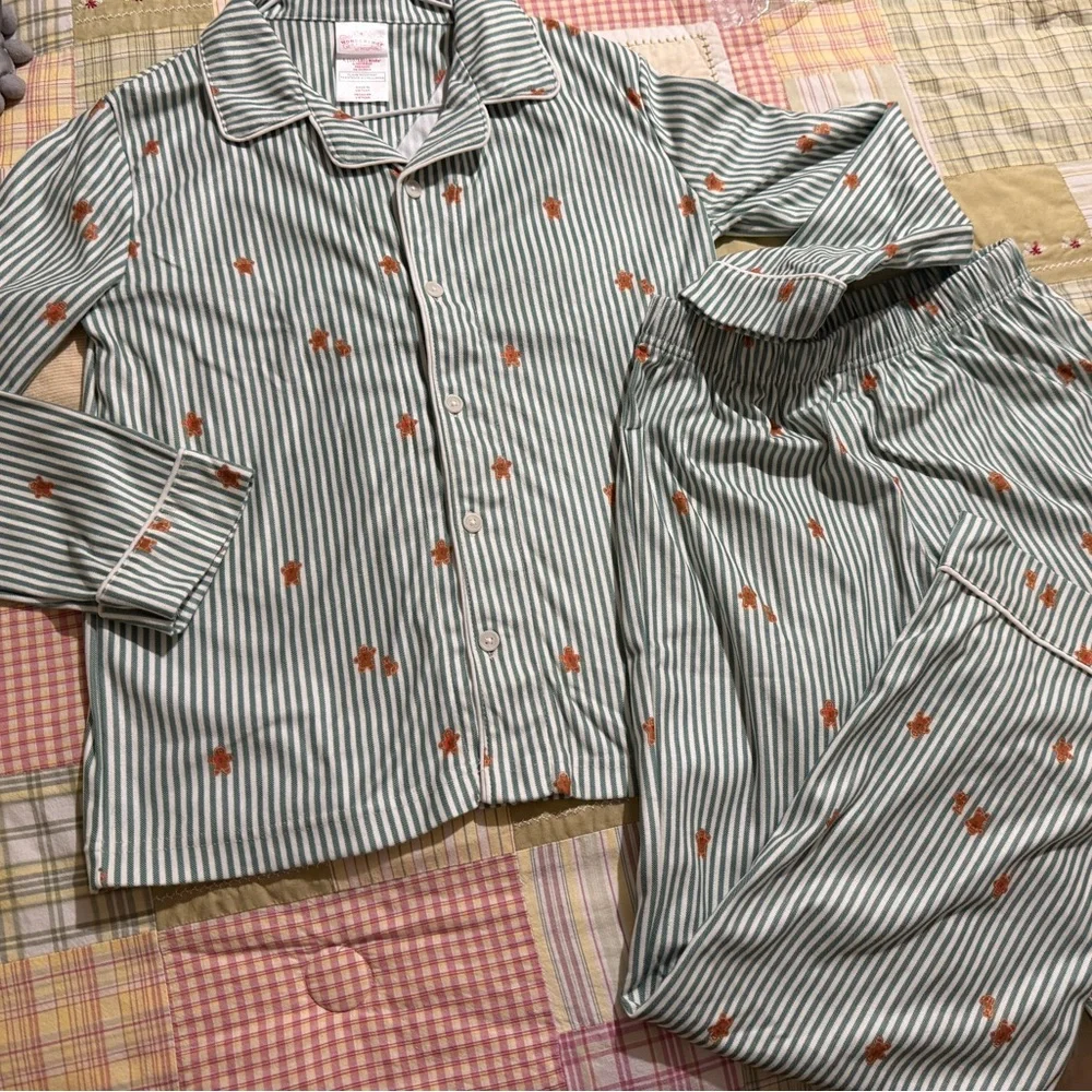 Wondershop‎ Green and White Striped Kids/Boys Pajama Set Size L(10-12)
